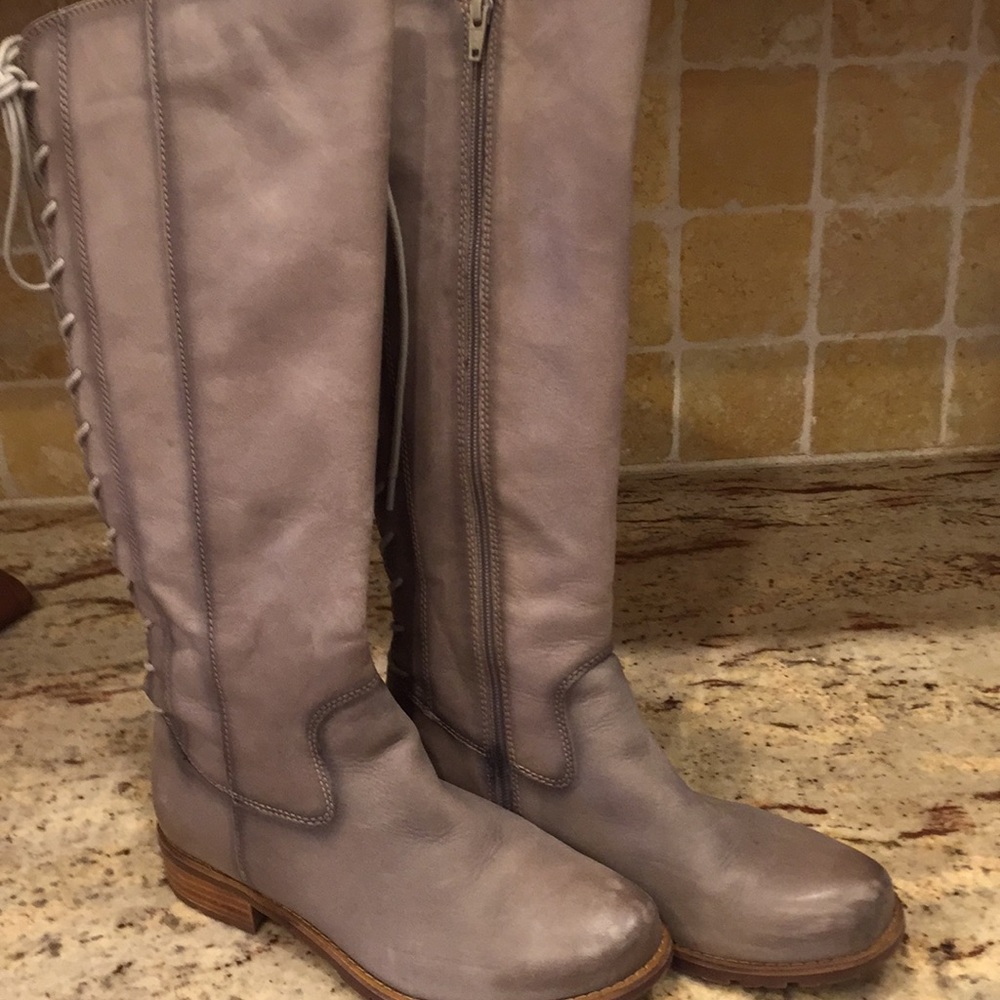 Tall leather boots